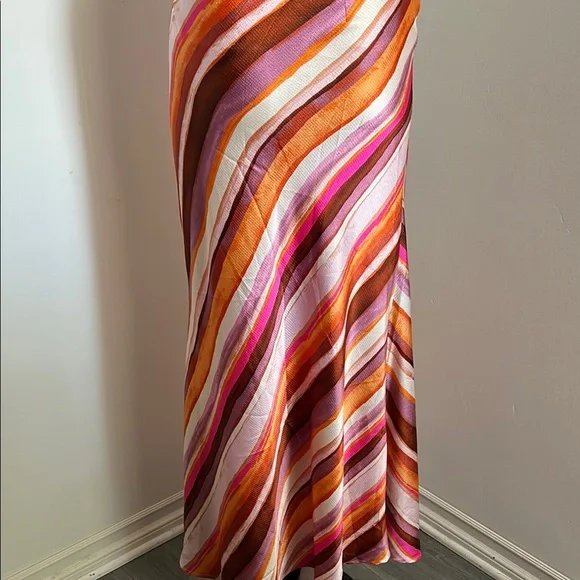 Forever21, Women’s Size L Striped Multicolor Maxi Top and Skirt Set - Picture 11 of 14